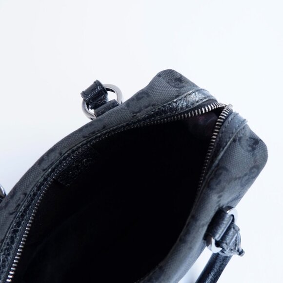 Authentic Preowned Gucci Black GG Canvas Mini Boston Bag - Picture 12 of 16